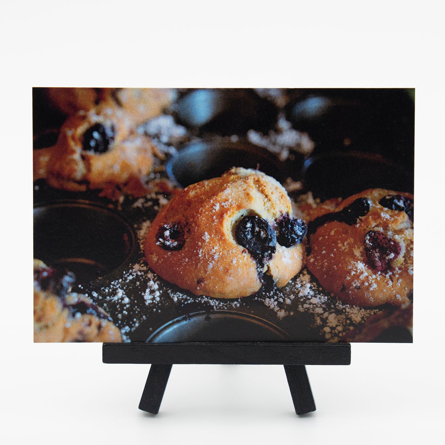 Delicious Blueberry Muffins - Small Works Premium Postcard