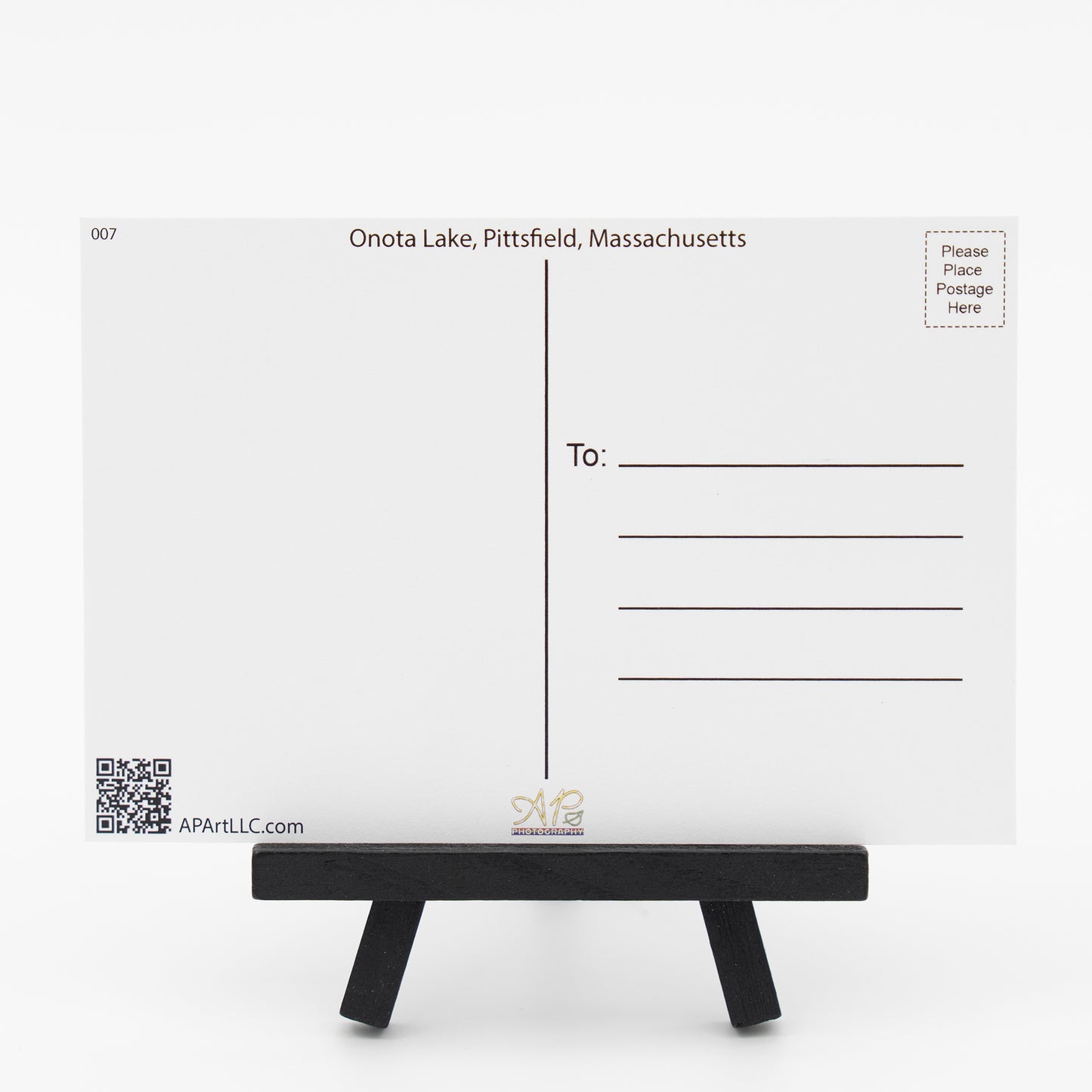 Onota Lake in Pittsfield, Ma - Small Works Premium Postcard