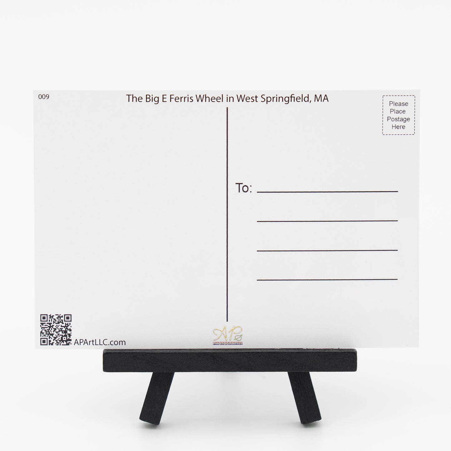 The Big E Ferris Wheel in West Springfield, Ma - Small Works Premium Postcard