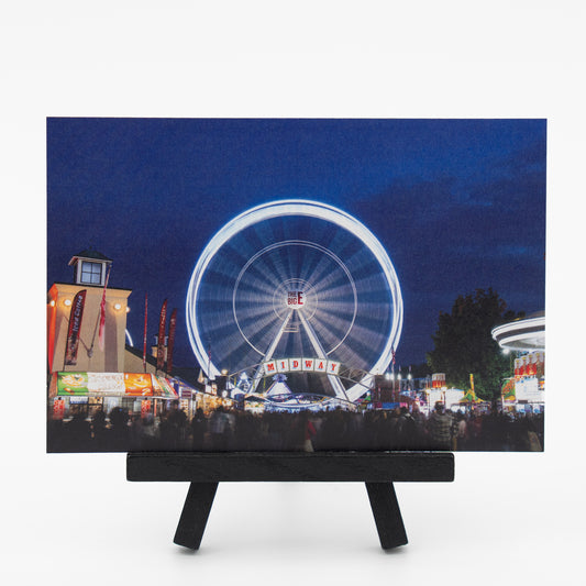 The Big E Ferris Wheel in West Springfield, Ma - Small Works Premium Postcard