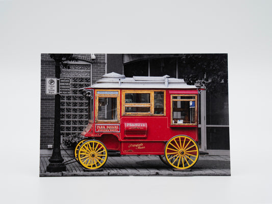 Park Square Popcorn Wagon in Pittsfield, MA - 4x6 Mini Art Print