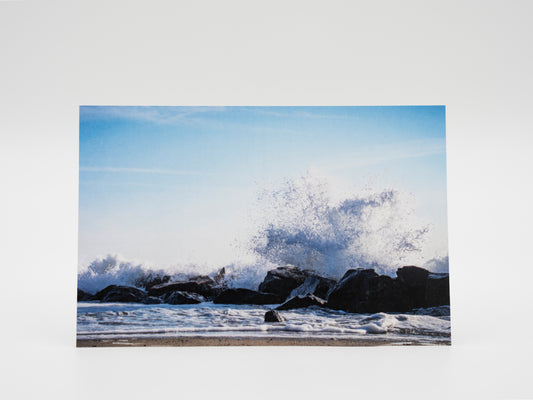Crashing Waves at Hampton Beach, NH - 4x6 Mini Art Print