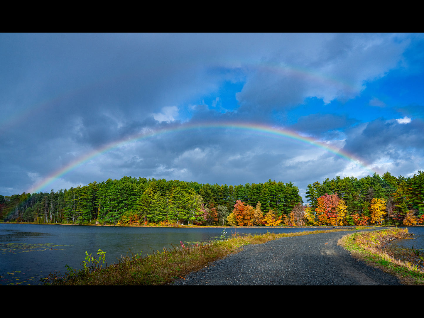 Double Rainbow Over Ashley Reservoir, Massachusetts - (Multiple Sizes!)