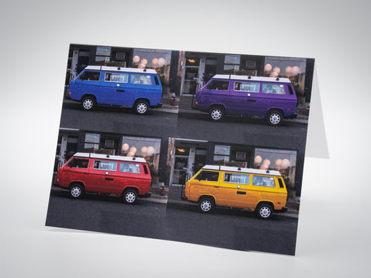 Greeting Card (Blank Inside) - 4 Color Vans in Northampton, MA