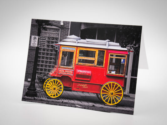 Greeting Card (Blank Inside) - Park Square Popcorn Wagon, Pittsfield, MA
